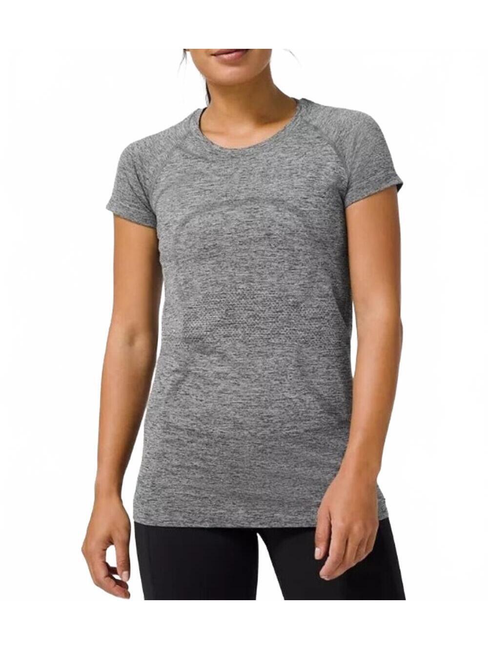 Lululemon Swiftly Tech Short-Sleeve Shirt Hip Length Heathered Gray Women's 10